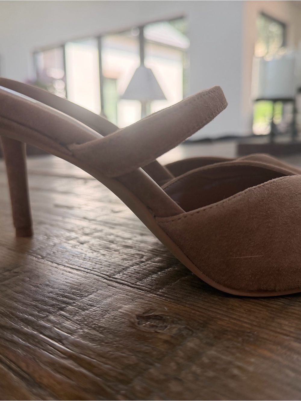 Dolce Vita Tan Suede Pointed Mule with Single Strap - Picture 3 of 5